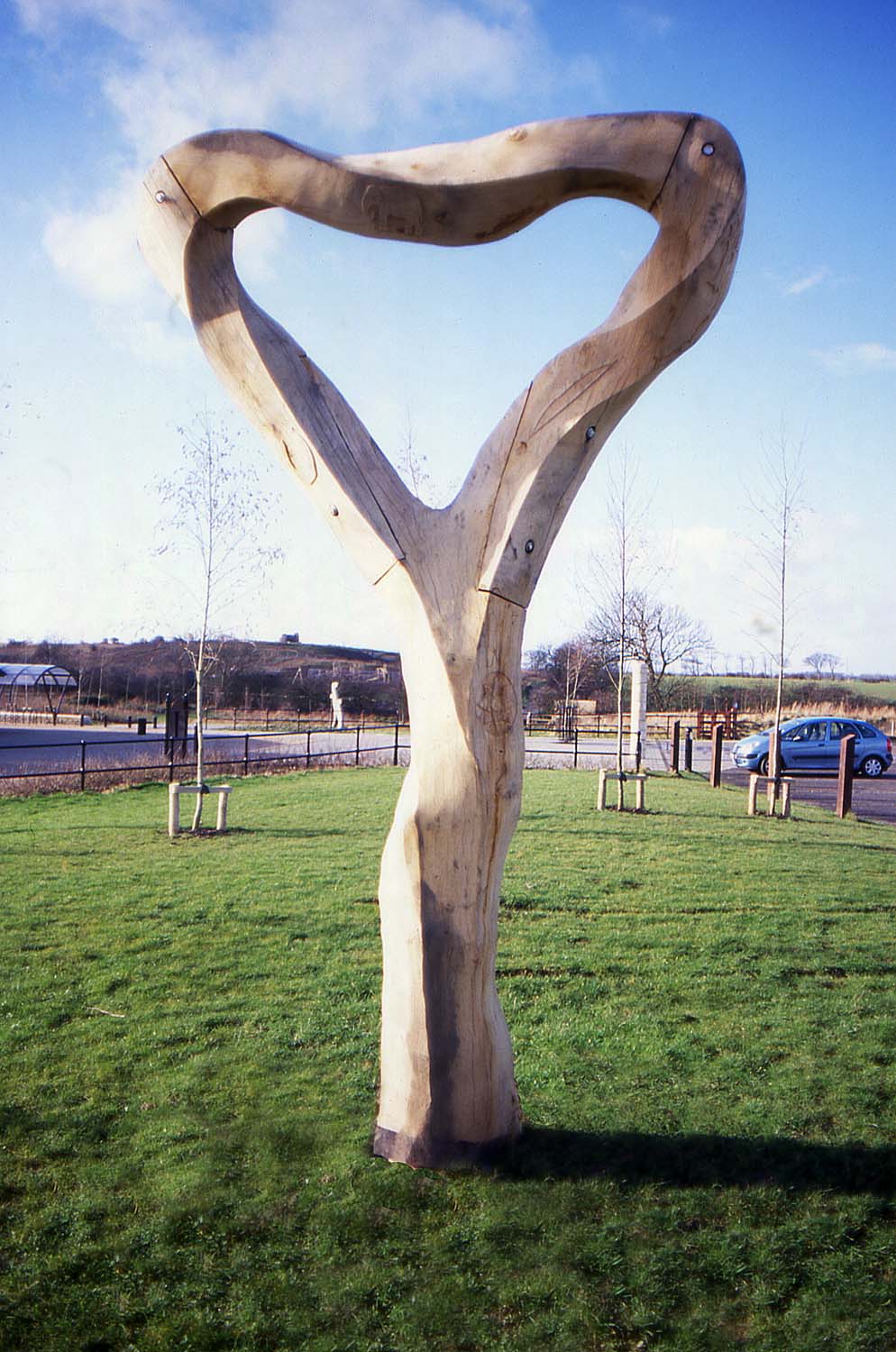 Carved Oak Entrance Feature 'Torque', Summehill Visitor Centre, Hartlepool, View 2