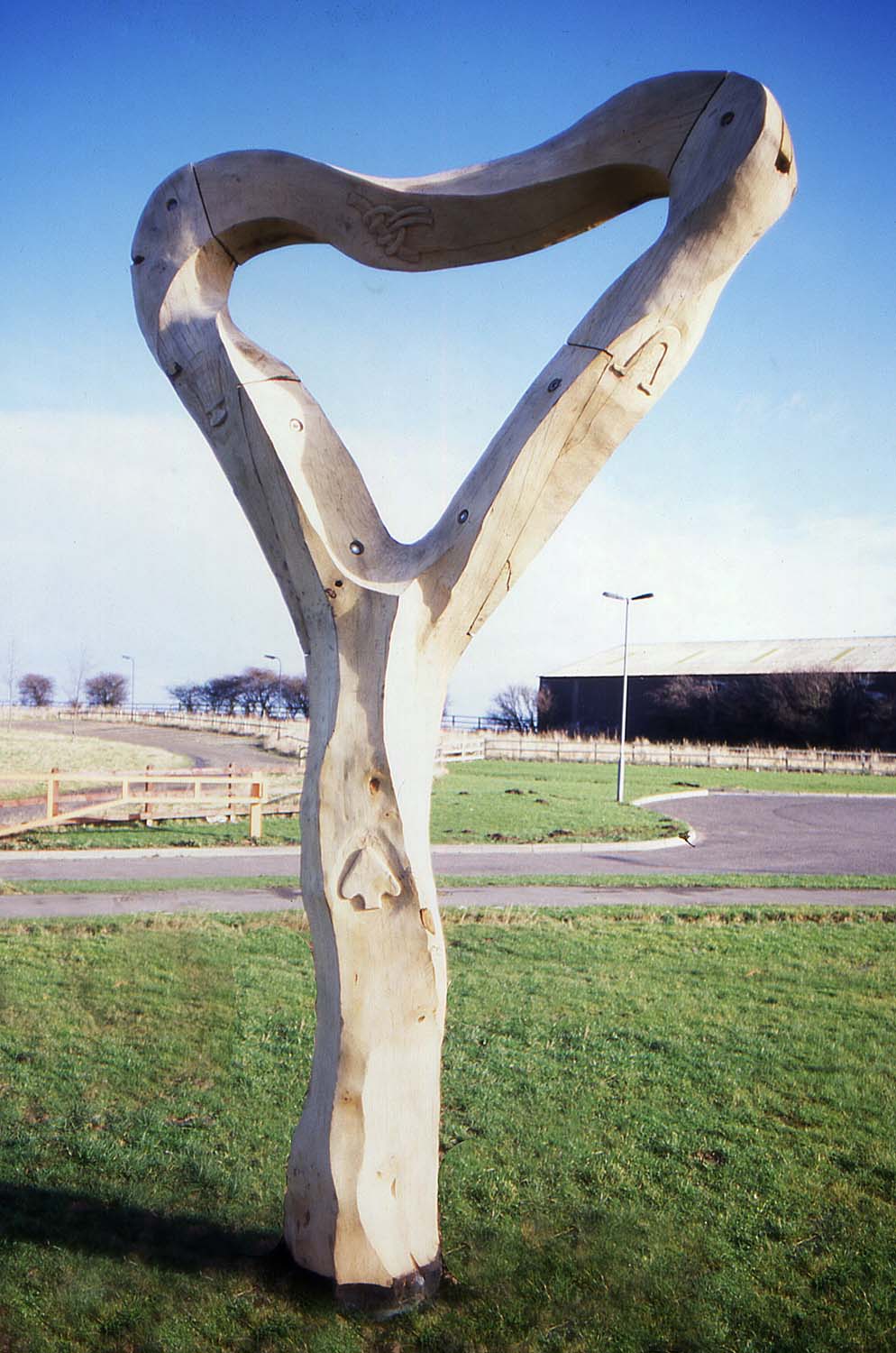 Carved Oak Entrance Feature 'Torque', Summehill Visitor Centre, Hartlepool, View 1